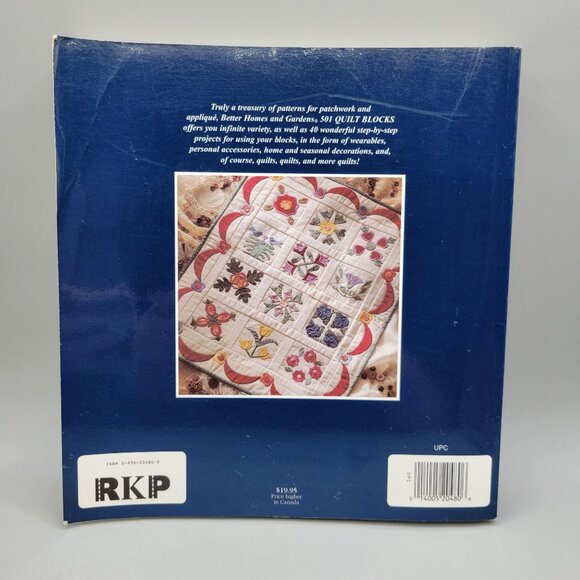 Better Homes & Gardens 501 Quilt Blocks Book Softcover Patchwork and Appliqué - Picture 7 of 8